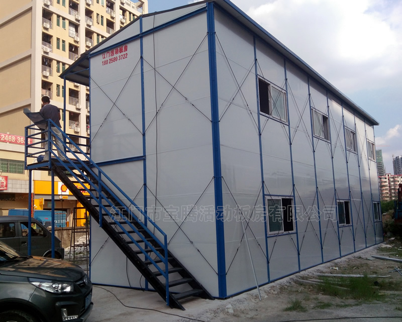 江門星海灣工地活動(dòng)板房宿舍搭建，為工程完工提供助力！